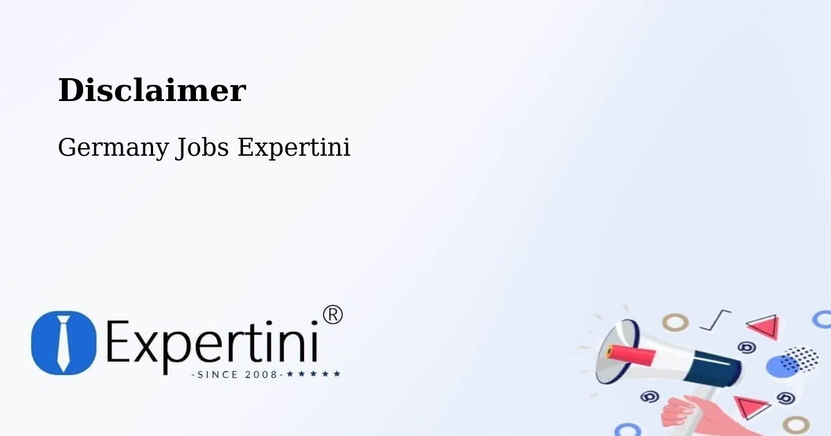 Disclaimer – Rosenberg - Germany Jobs Expertini